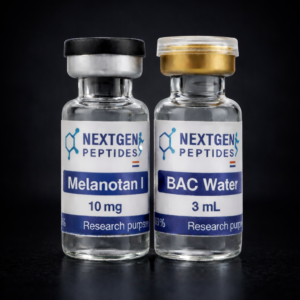 Melanotan I research peptide in sterile vial